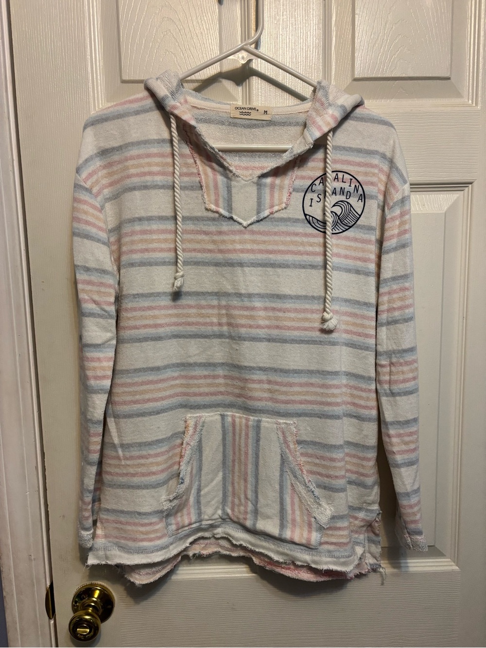 Women’s Ocean Drive Striped Hoodie ‘Catalina Island’ - Medium